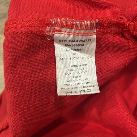 Beautiful Red Sadie & Sage Ruffle Hem Mini Skirt Side Zip size Medium - Picture 4 of 4